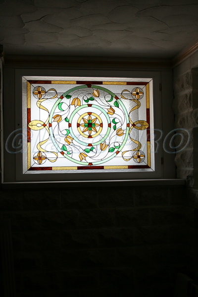 Tiffany stained glass, window, wine cellar, cottage - Kyiv region