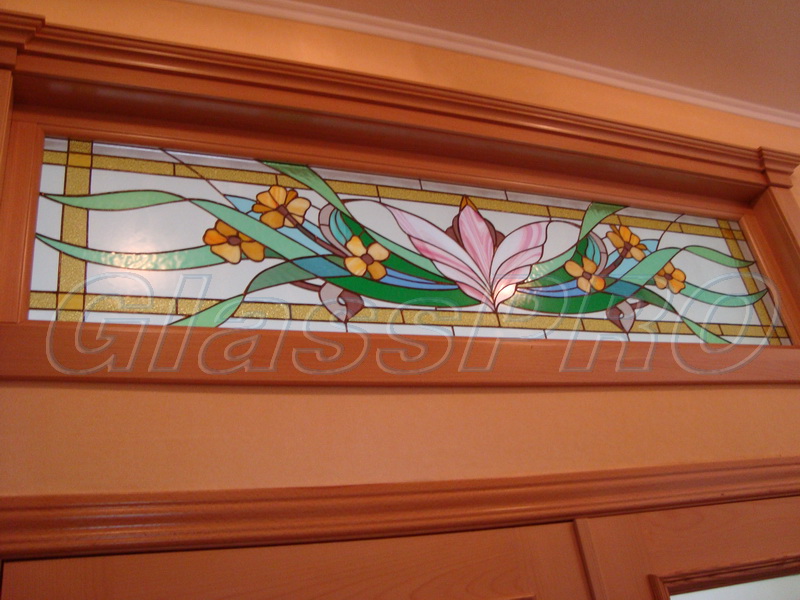 Tiffany stained glass, transom decoration, apartment - Kyiv