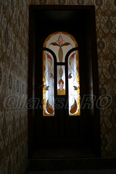 Tiffany stained glass, door, private house - Kyiv