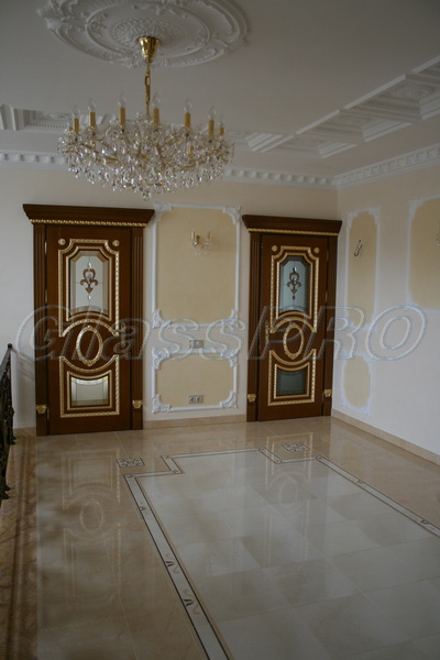 Tiffany stained glass, interior doors, private house - Kyiv