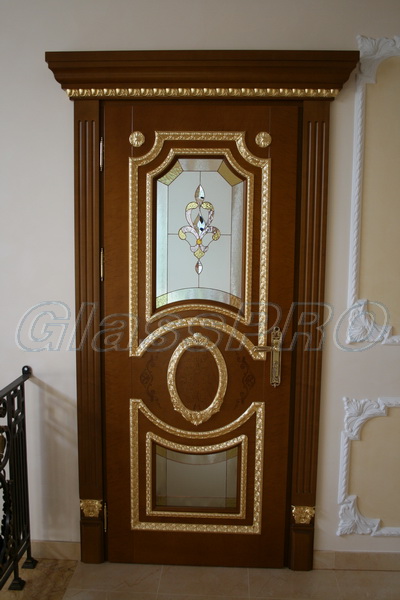 Витраж Тиффани, интерьерная дверь, частный дом - Киев