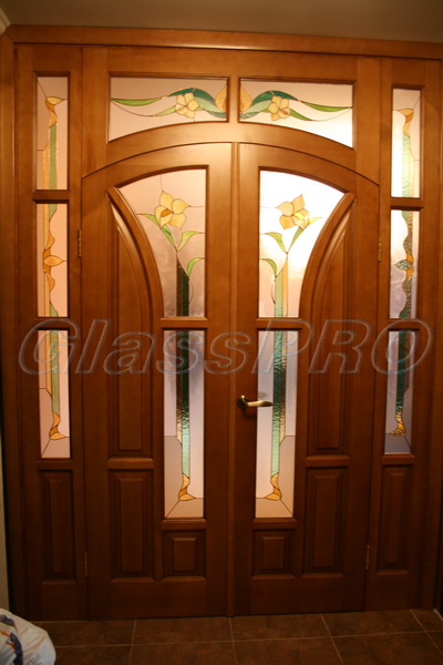 Tiffany stained glass, interior doors, apartments - Kyiv