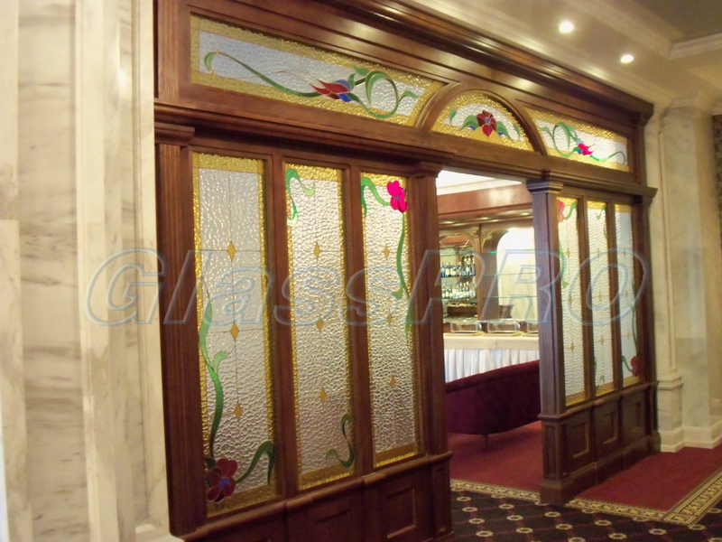 Tiffany stained glass, interior partition, hotel - Donetsk