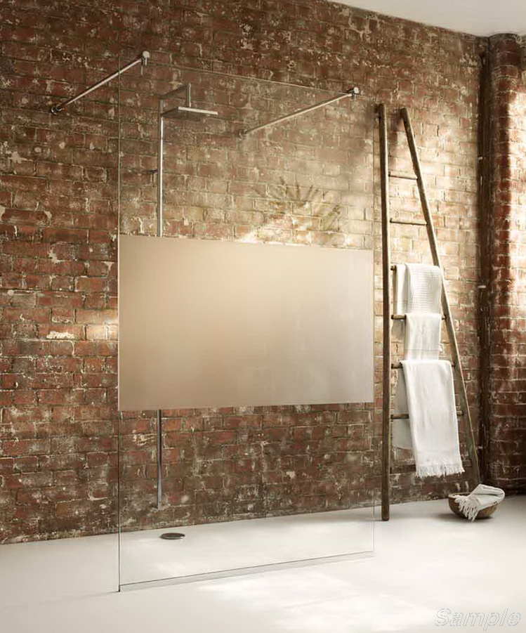 Model SP-05. Longitudinal glass shower partition without wall contact