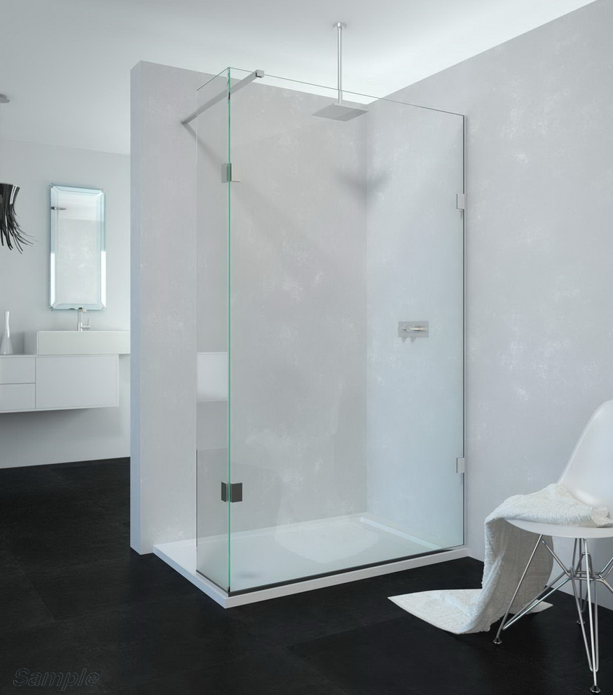 SP-02. Glass shower partition with corner piece