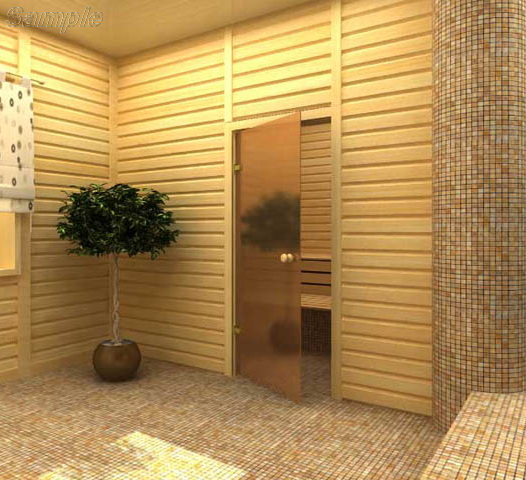 Model SN-01. Glass door for baths and saunas