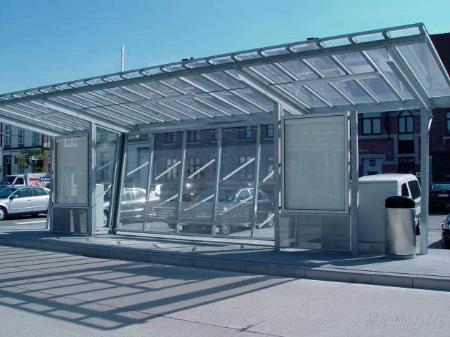 Tempered glass is used for public transport stop equipment