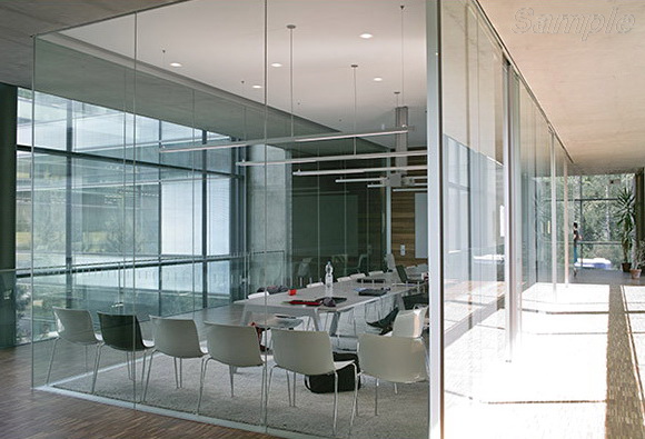 Tempered glass is used in the construction of glass office partitions