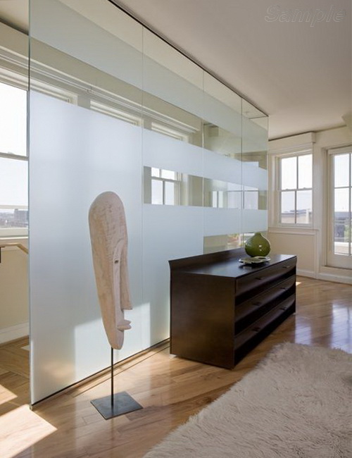 Glass partitions in a private house