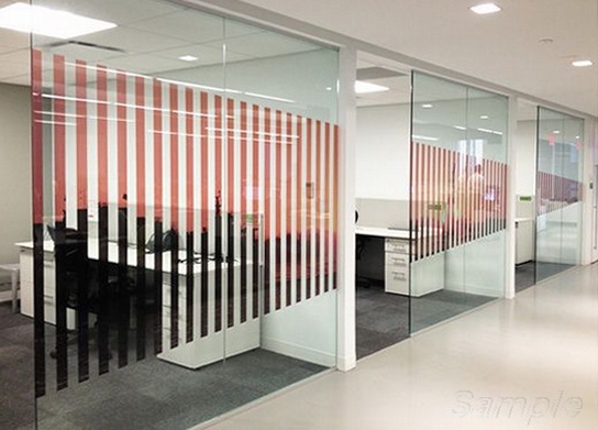 Glass office partitions