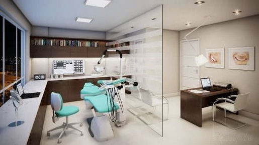 Glass partitions are used in dental clinics