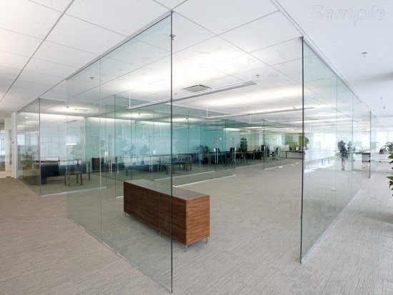 Glass office partitions