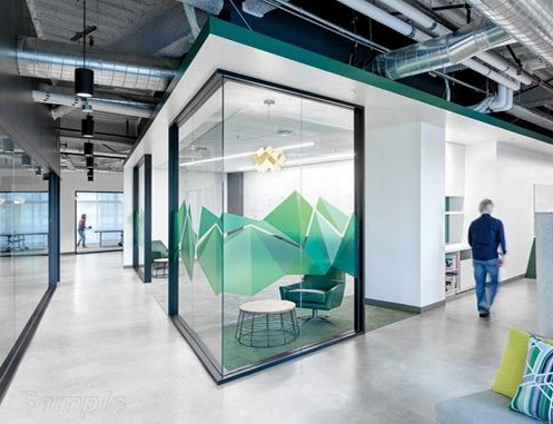 Glass office partitions