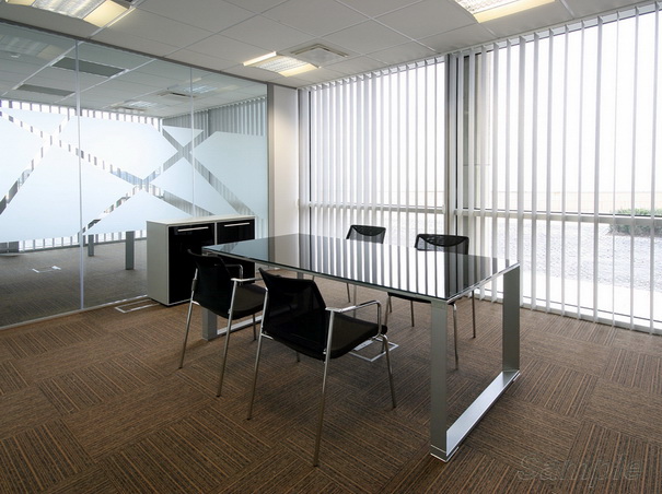 Glass office partitions