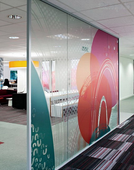 Glass office partitions