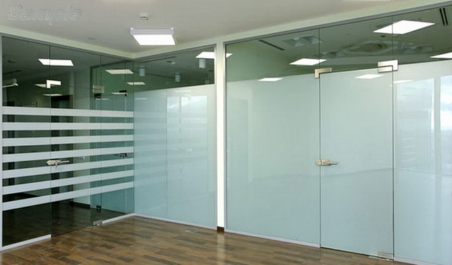 Glass office partitions