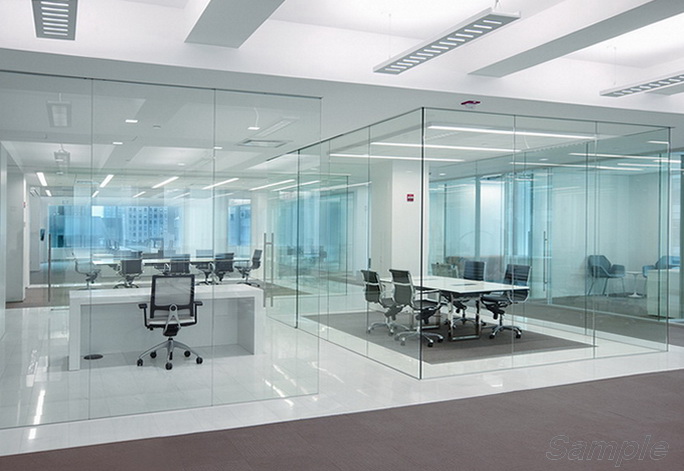 Glass office partitions