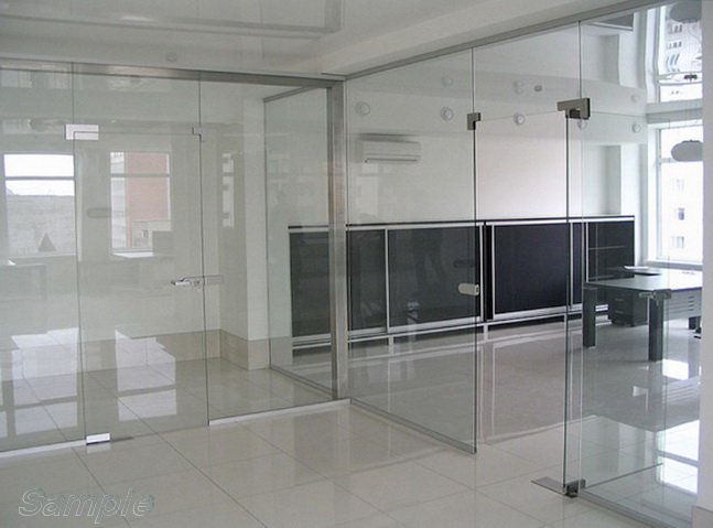 Glass office partitions