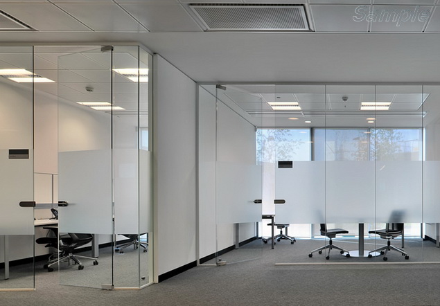 Glass office partitions