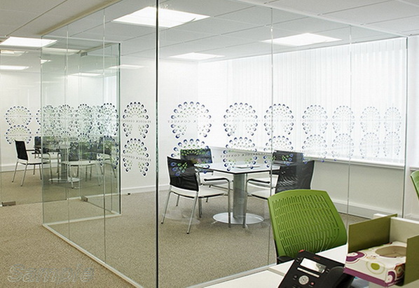 Glass office partitions