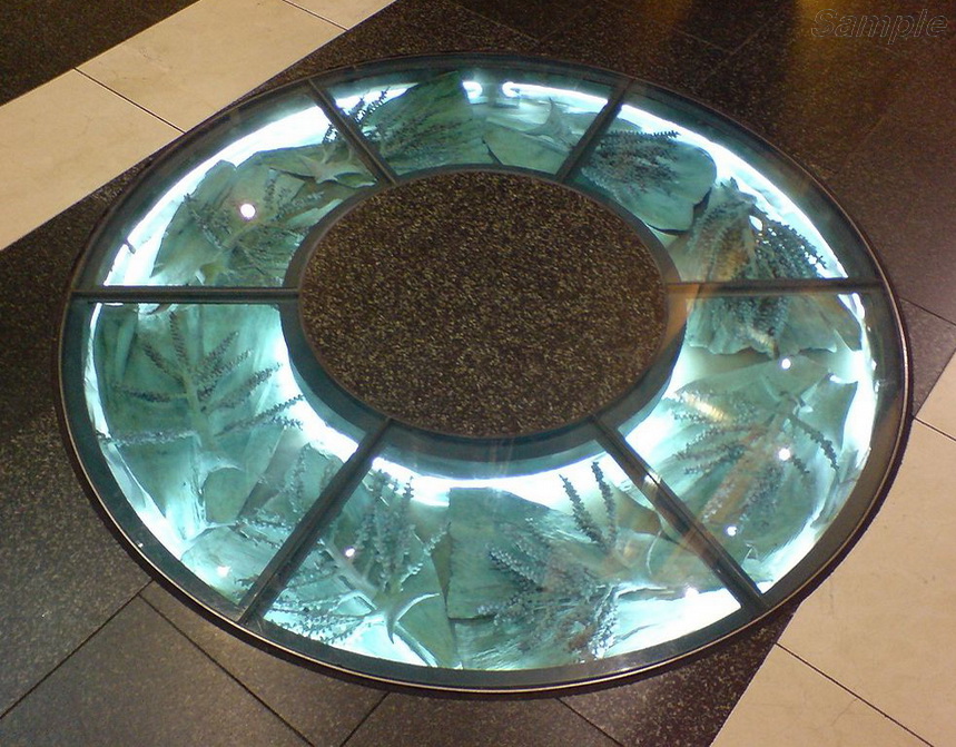 Glass floor, staircases and stairs