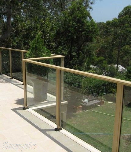 Model GF-01. Frame glass terrace railing