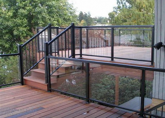 Model GF-01. Frame glass terrace railing