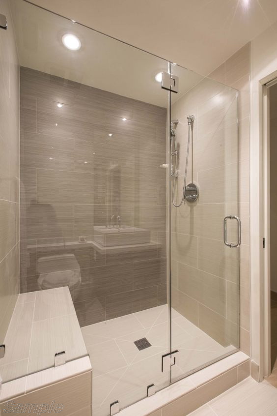 Model SD-03. Hinged single-leaf glass shower door with fixated element