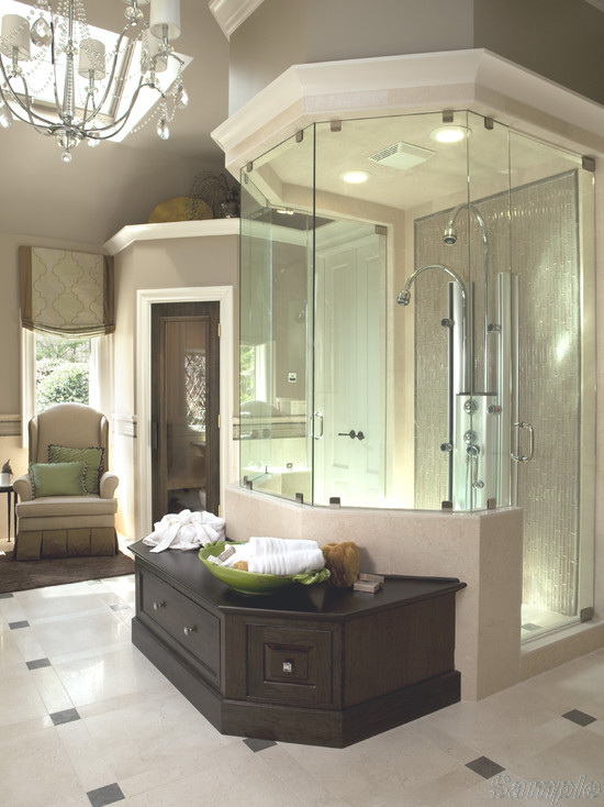 Model SC-06. Hexagonal glass shower cabin