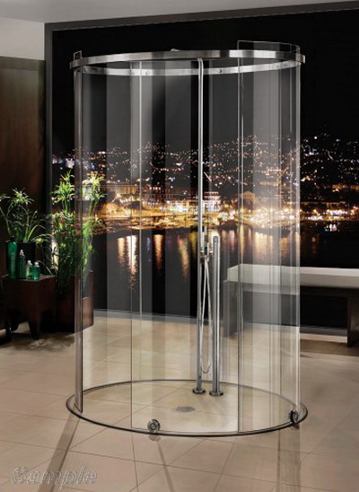 Model SC-08. “Island“ glass shower cubicle