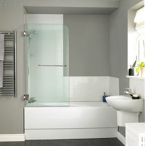 Model BS-02. Single hinged glass bath door