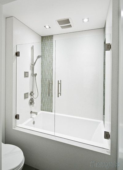 Model BS-04. Double hinged glass bath door