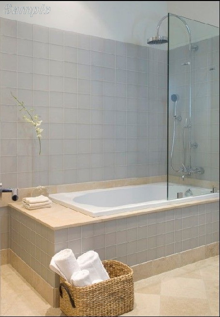 Model BS-01. Fixed glass bath door